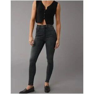 American Eagle Outfitters High Rise Black Jegging - Size 6 Long